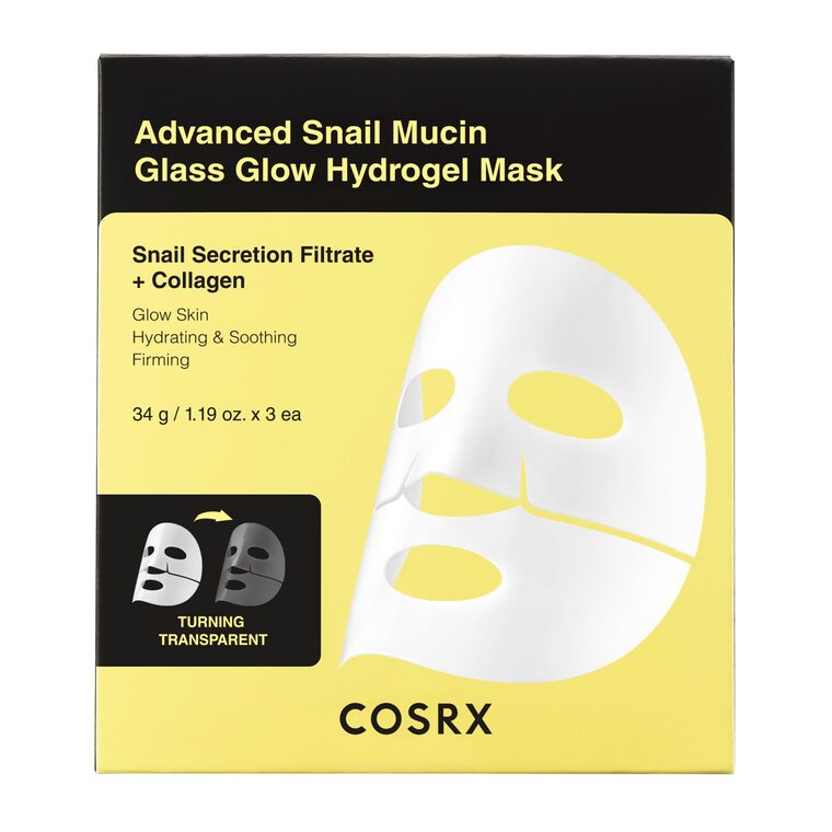 COSRX Advanced Snail Mucin Glass Glow Hydrogel Mask (3-pack)