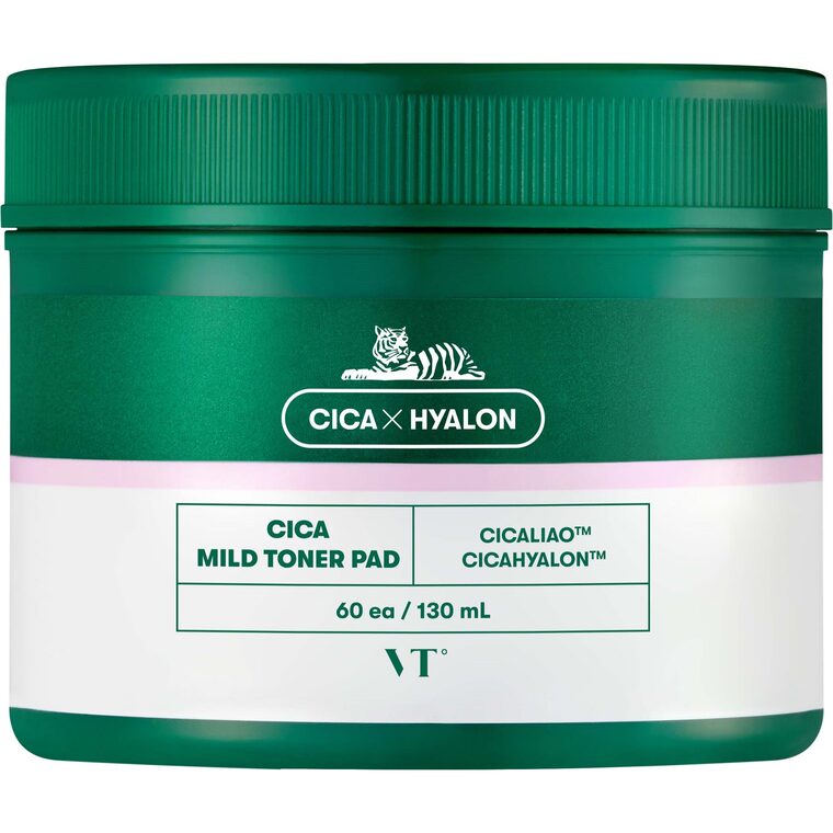 VT Cosmetics Cica Mild Toner Pad 60 pcs/130 ml